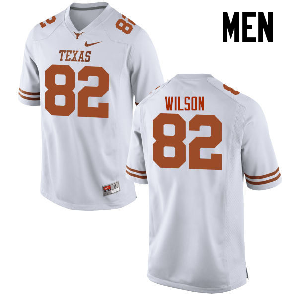 Men #82 Michael Wilson Texas Longhorns College Football Jerseys-White